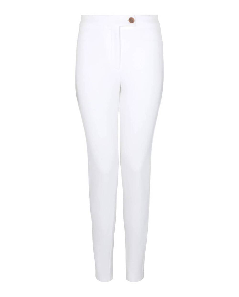 NEW SALVATORE FERRAGAMO women's slim-fit trousers in white